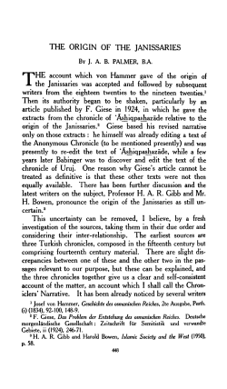 the origin of the janissaries