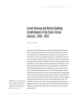 israeli Housing and nation Building