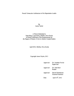 French Vernacular Architecture in Pre