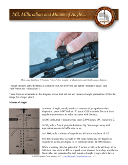 Mil, Milliradian and Minute of Angle