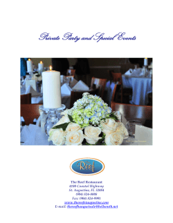 Now - The Reef Restaurant