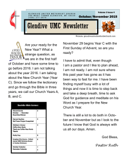 Glendive UMC Newsletter - Glendive United Methodist Church
