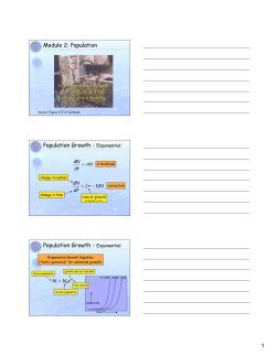 Module 2: Population Population Growth