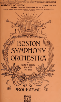 Boston Symphony Orchestra concert programs, Season