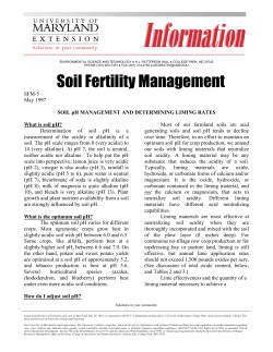 Soil pH and Determining Liming Rates