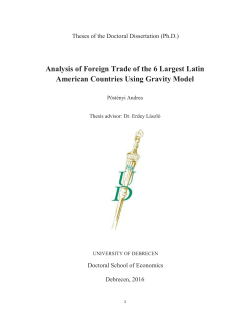 Analysis of Foreign Trade of the 6 Largest Latin American Countries
