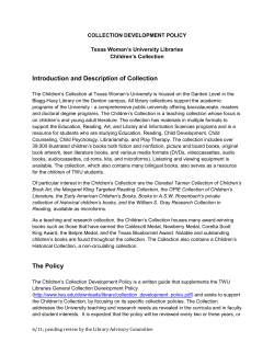 Children`s Collection Development Policy