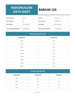 radionuclide data sheet barium 133