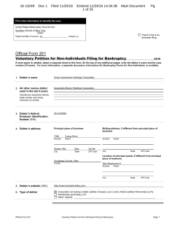 Official Form 201 - Cases