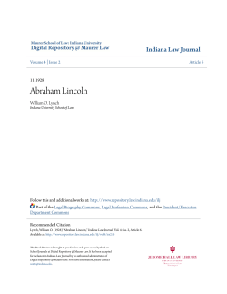 Abraham Lincoln - Digital Repository @ Maurer Law