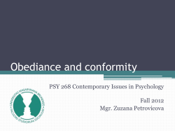 Obediance and conformity