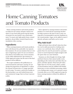 Home CanningTomatoes and Tomato Products