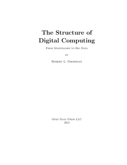 Five Eras of Computing - Structure of Digital Computing