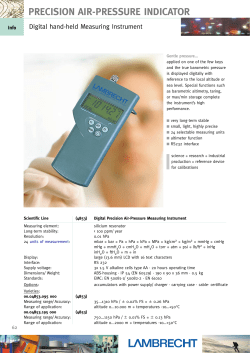 PRECISION AIR-PRESSURE INDICATOR