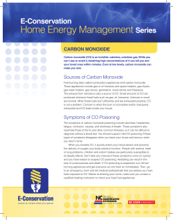 Carbon Monoxide - Home Energy Conservation