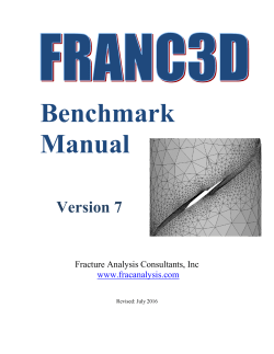 Benchmark Reference - Fracture Analysis Consultants, Inc