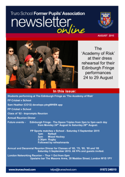 August 2015 - Truro School