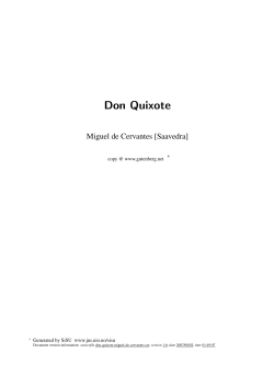 Don Quixote - Dr John Cervantes