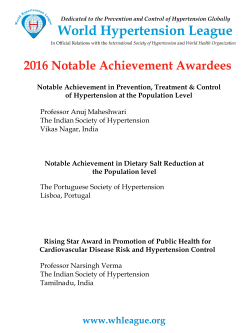 Notable Achievement Awardees 2016
