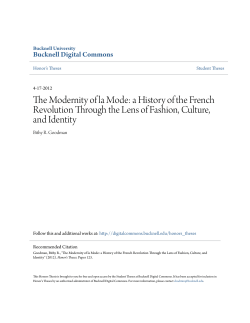 The Modernity of la Mode: a History of the French Revolution
