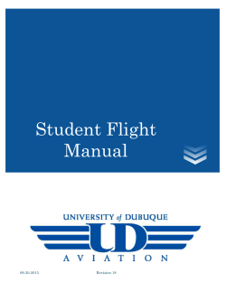 Student Flight Manual - University of Dubuque