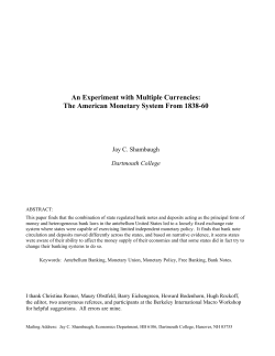The American Monetary System From 1838-60