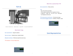 TOY II Data Representation