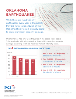 OKLAHOMA EARTHQUAKES - pciaa.net