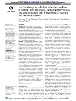 Ten-year change in sedentary behaviour, moderate-to