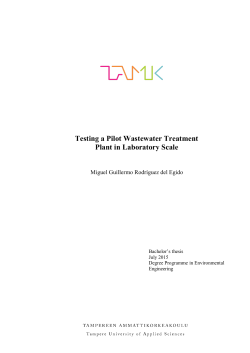 Pilot Wastewater Treatment Plant