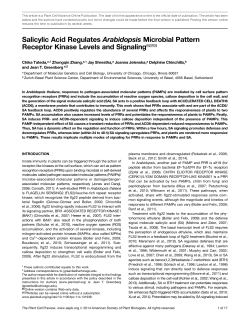 Salicylic Acid Regulates Arabidopsis Microbial