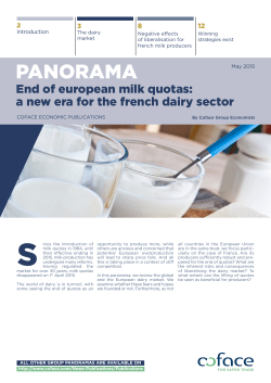 a new era for the french dairy sector