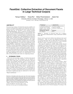 Collective Extraction of Document Facets in Large