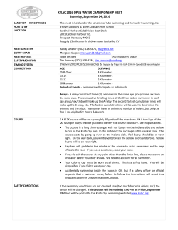 KYLSC 2016 OPEN WATER CHAMPIONSHIP