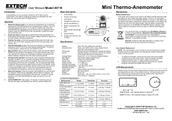 User Manual Model 45118 Mini Thermo
