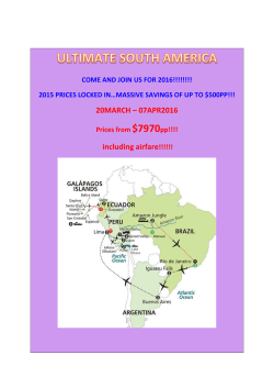 20MARCH – 07APR2016 including airfare!!!!!!