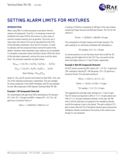 Technical Note 130 Setting Alarm Limits For Mixtures