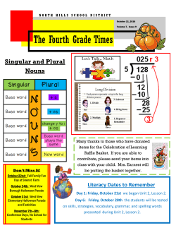 Grade 4 Newsletter 10 24 16 - North Hills School District