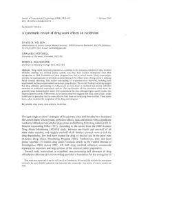 A systematic review of drug court effects on recidivism