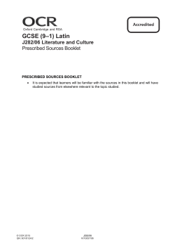OCR GCSE (9-1) J282/06 Latin Prescribed Sources booklet