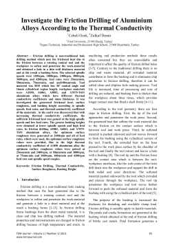 Investigate the Friction Drilling of Aluminium Alloys