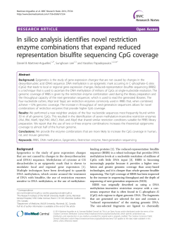 In silico analysis identifies novel restriction enzyme combinations