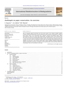 Antifungals on paper conservation: An overview