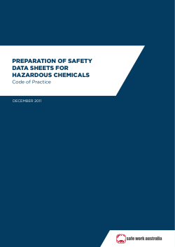 preparation of safety data sheets for hazardous