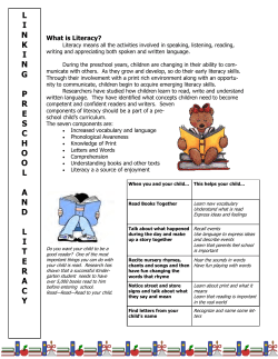 Linking Preschool and Literacy Resource