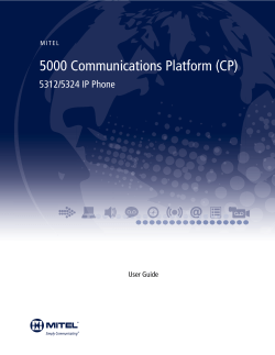 Mitel 5312/5324 IP Phone User Guide
