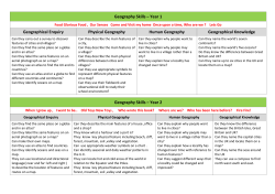 Geography Skills &ndash; Year 1 Geographical Enquiry Physical