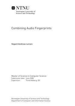 Combining Audio Fingerprints