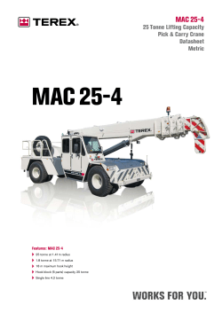 Terex Data Sheet, formatted for A4-metric layout, for dual languages