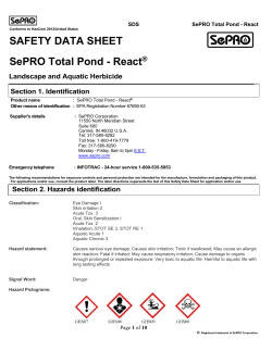 SAFETY DATA SHEET SePRO Total Pond - React